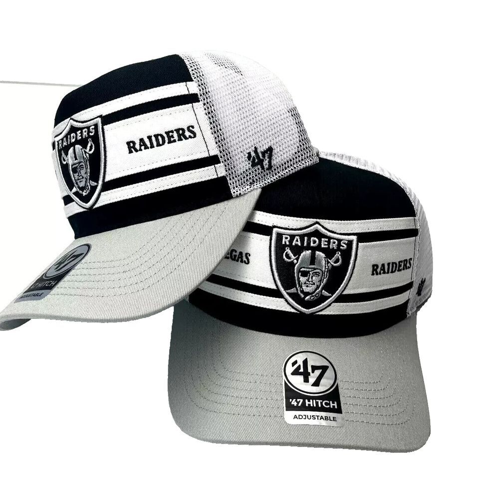 47 Brand Las Vegas Raiders Gridiron Super Stripe‎ '47 Hitch NFL Branded Hat